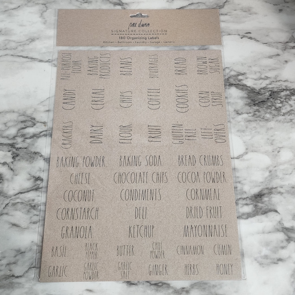 Rae Dunn 180 Organizing Labels